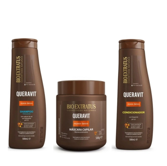 Bio Extratus Hair Care Kits Queravit SOS Damage Hair Bio Reconstructor Treatment Kit 3x500 - Bio Extratus