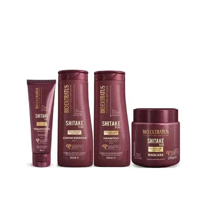 Bio Extratus Hair Care Kits Shitake Plus Hair Revitalizing Nourishing Reconstruction Kit 4 Itens - Bio Extratus