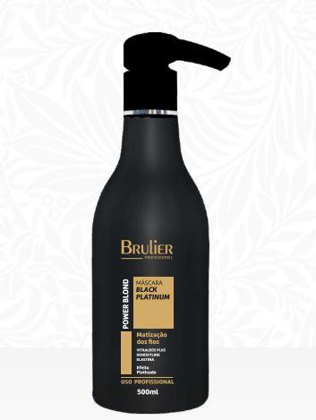 Brulier Brazilian Keratin Treatment Power Blond Black Platinum Effect Tinting Antioxidant Mask 500ml - Brulier