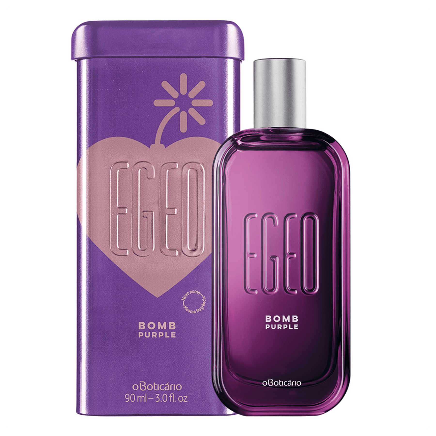 Egeo Bomb Purple Deodorant Cologne 90ml - o Boticario