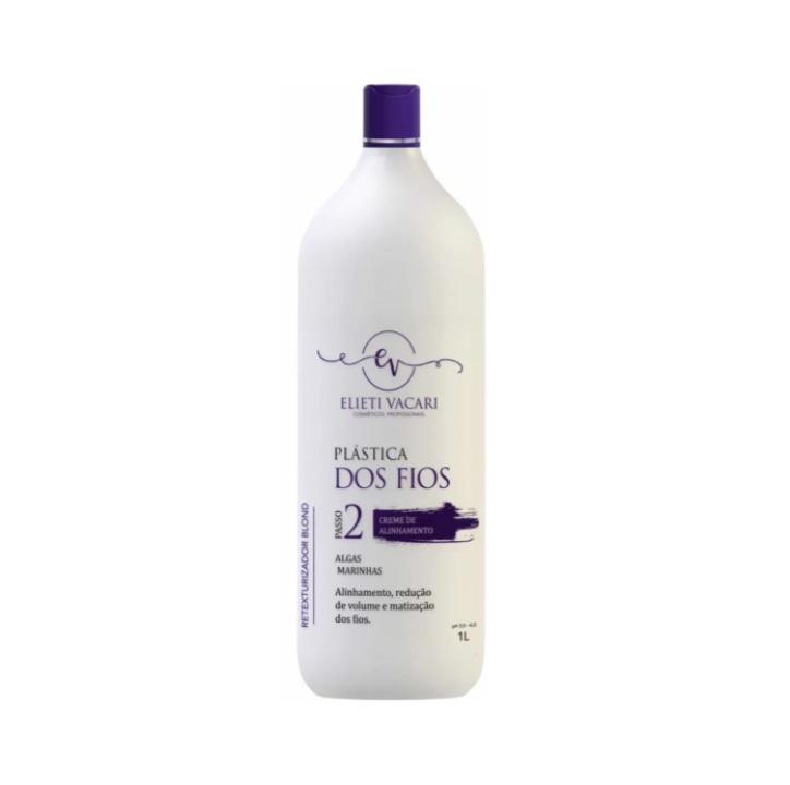 Elieti Vacari Brazilian Keratin Treatment Plástica dos Fios Blond Hair Plastic Alignment Seaweed Step 2 1L - Elieti Vacari