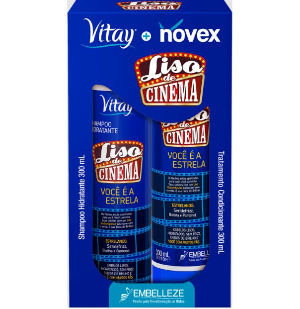 Embelleze Hair Care Kits Vitay Noveux Liso de Cinema Smooth Biotin Panthenol Hair Kit 2x300ml - Embelleze