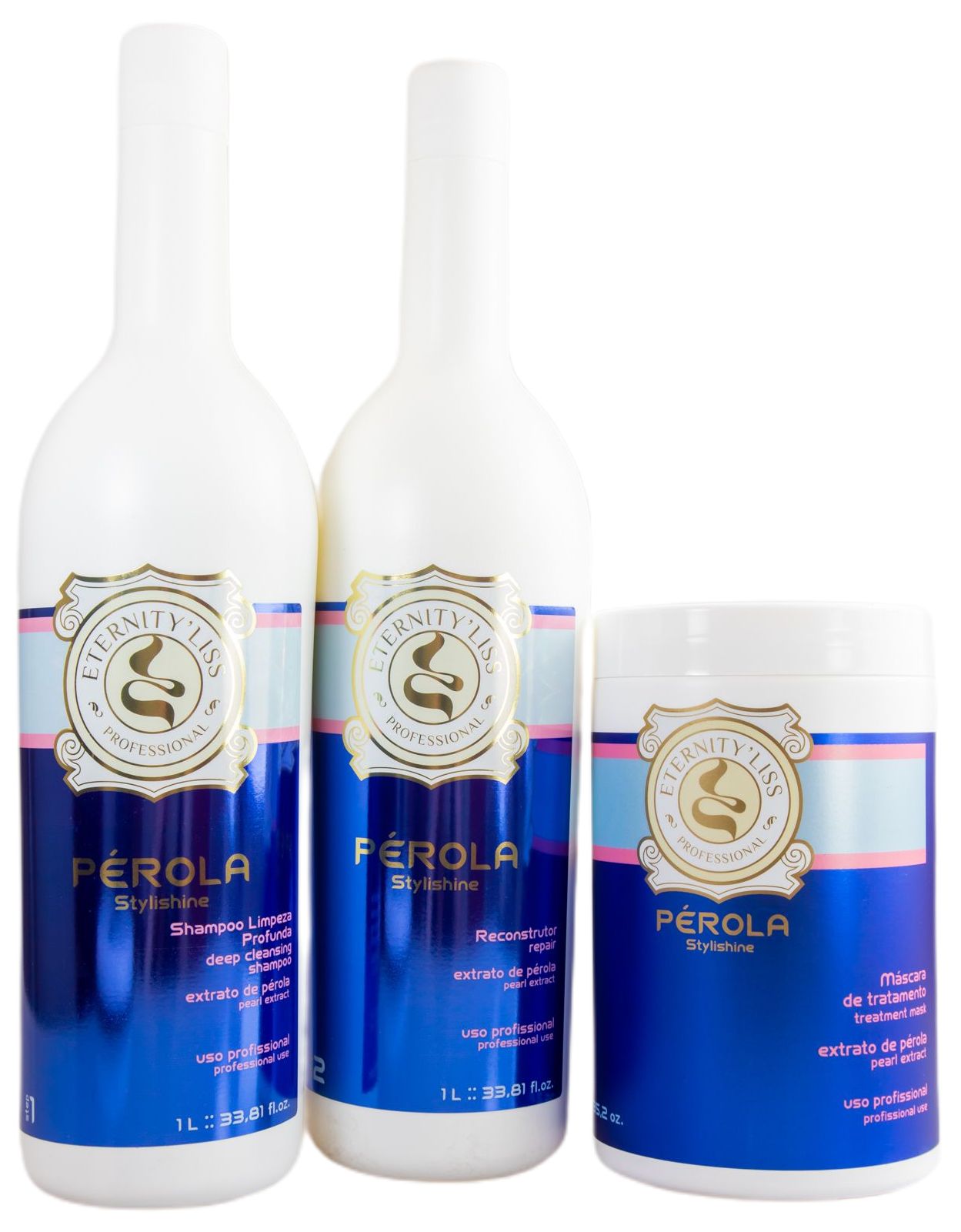 Eternity Liss Brazilian Keratin Treatment Perola Brazilian Shine Treatment Kit 3x1L - Eternity Liss