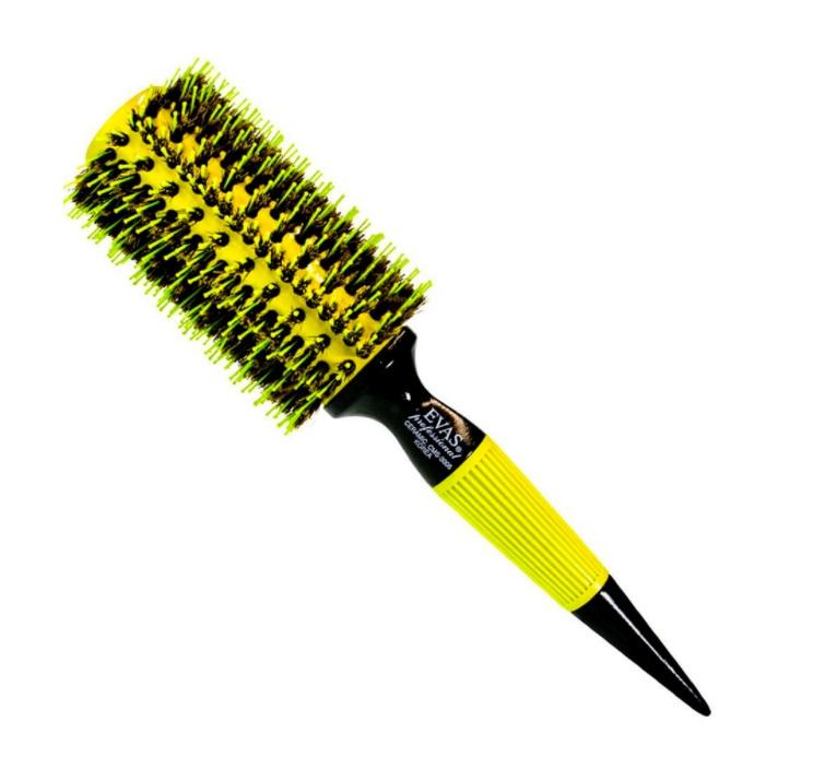 Evas Brushes Professional Ceramic Hairstyling Brush Natural/Nylon Bristles CMS 3005 - Evas