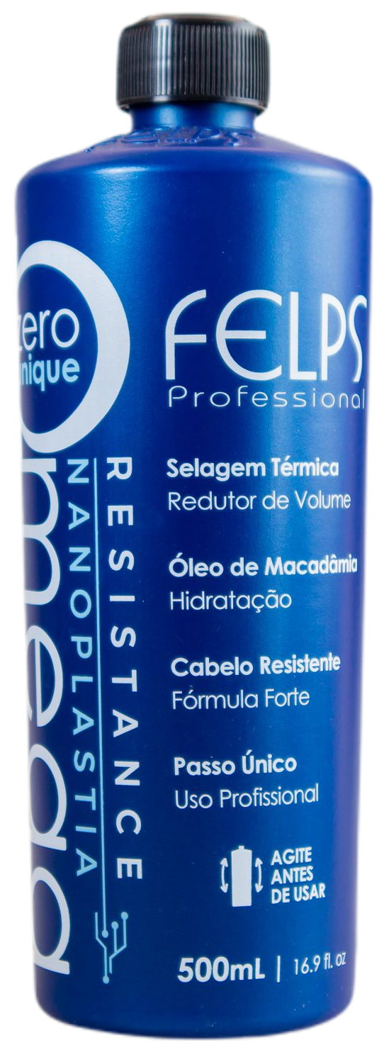 Felps Brazilian Keratin Treatment Progressive Brush Omega Zero Unique Hair Nanoplasty Resistance 500ml - Felps