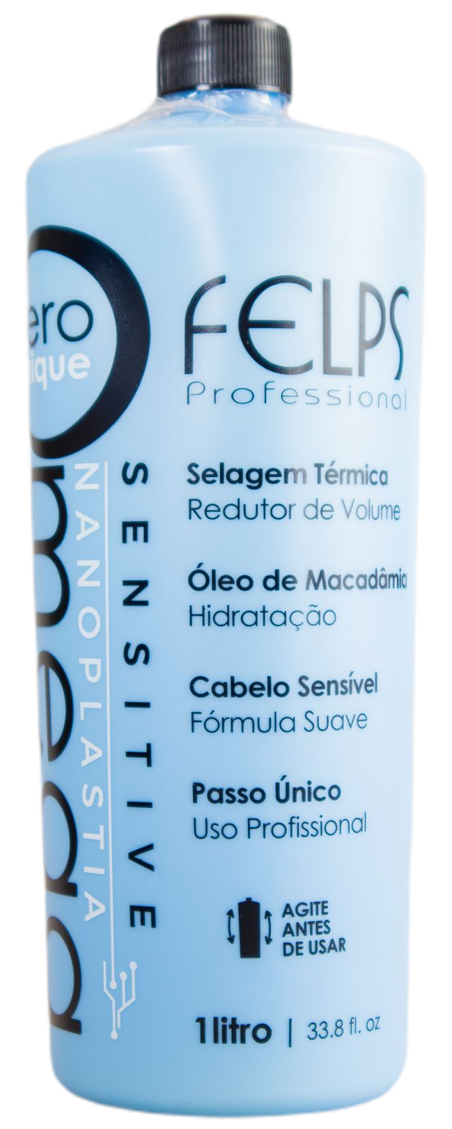 Felps Brazilian Keratin Treatment Progressive Brush Omega Zero UNIQUE NANOPLASTY Capillary 1Lt - Felps