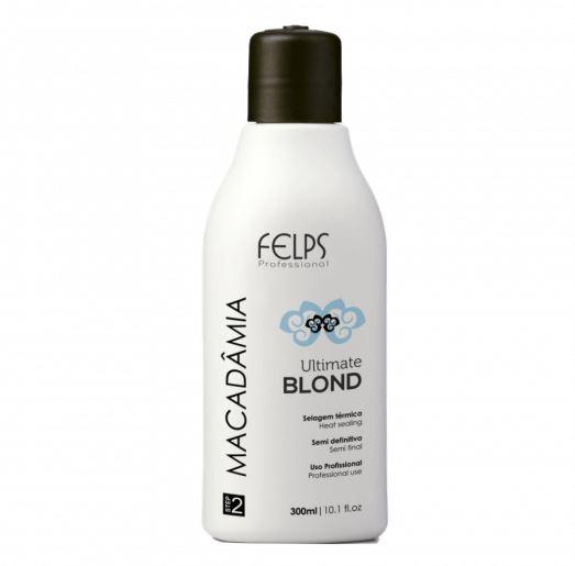 Felps Brazilian Keratin Treatment Semi Definitive Ultimate Blond Macadamia Hair Thermal Sealing 300ml - Felps