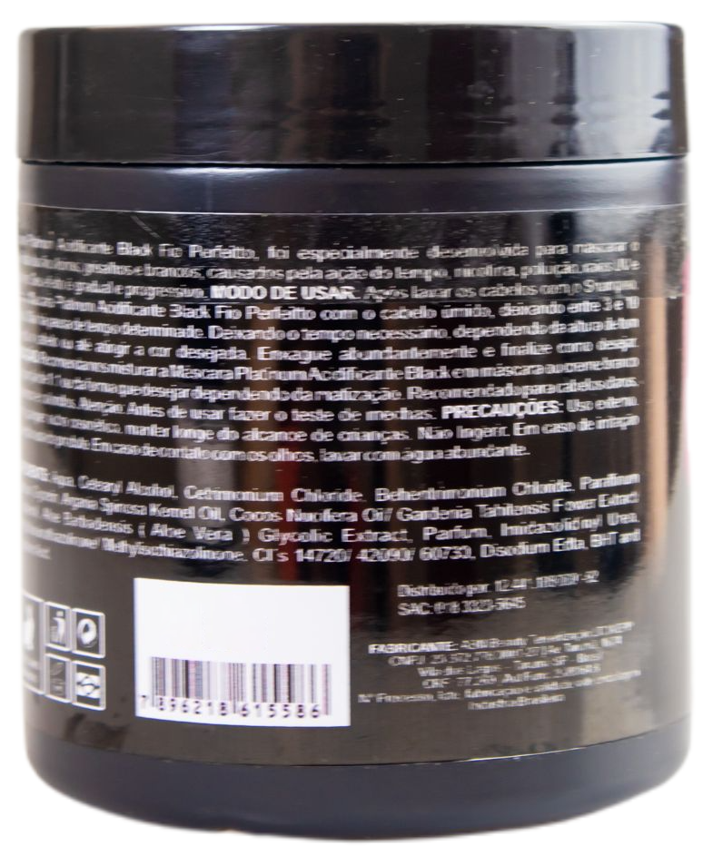 Fio Perfeitto Acidifying Black Platinum Mask 500g - FioPerfeitto