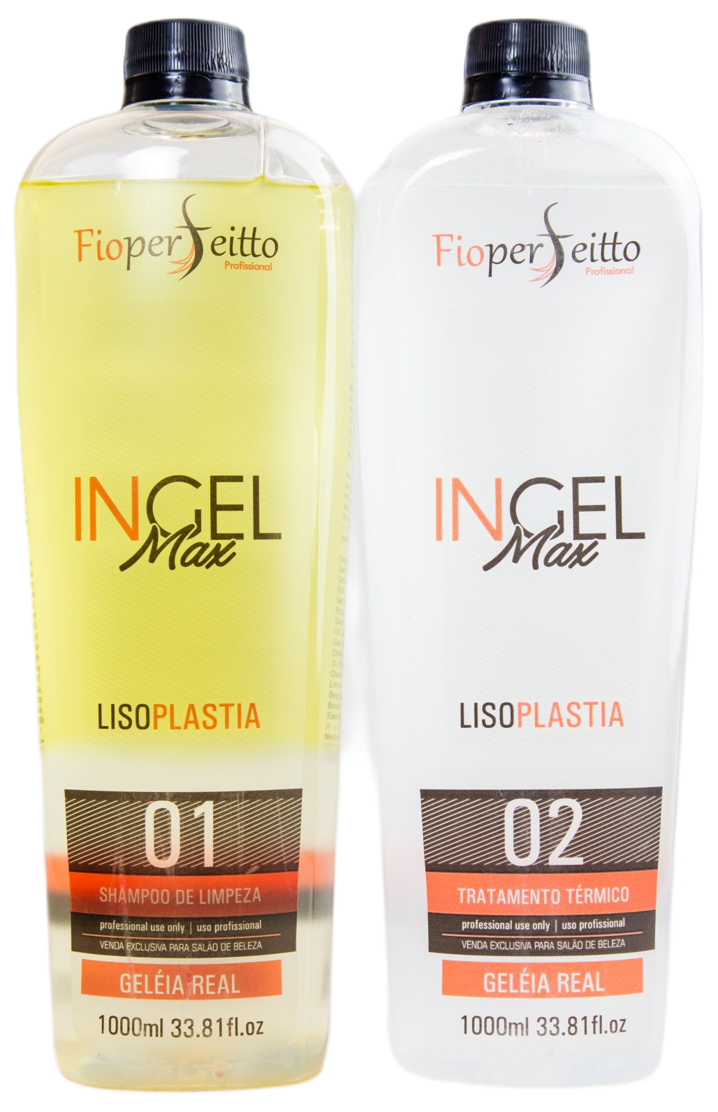 Fio Perfeitto Brazilian Keratin Treatment Ingel Maxx LisoPlastia Progressive Brush 2x1000ml - FioPerfeitto