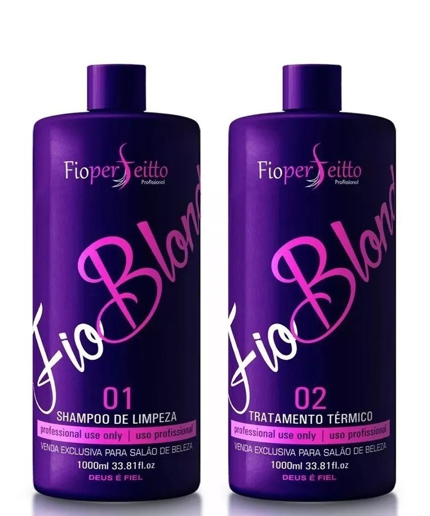 FioPerfeitto Brazilian Keratin Treatment Progressive Brush Perfect Wire FioBlond 2x1000ml - FioPerfeitto