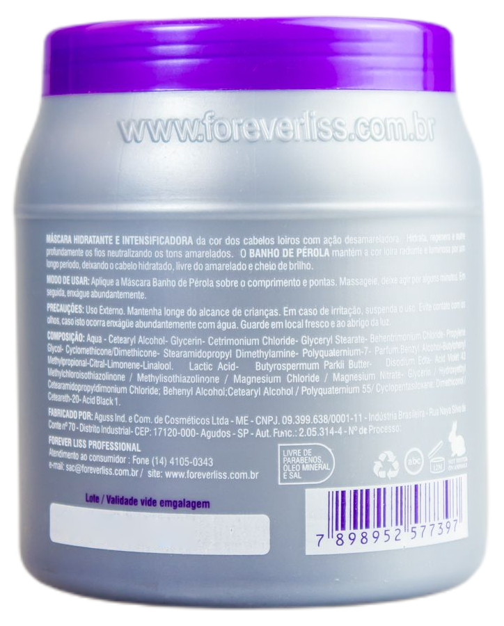 Forever Liss Hair Mask Banho de Perola Blonde Mask 1kg - Forever Liss