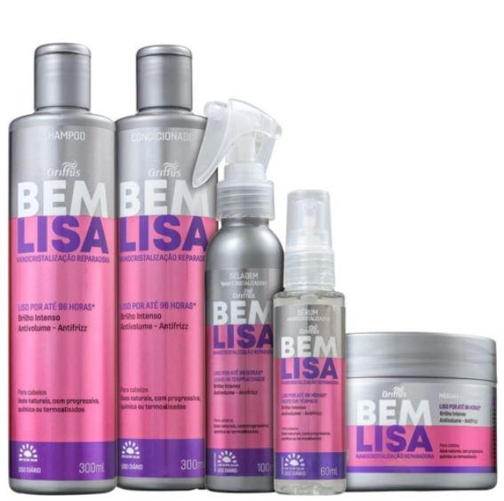 Griffus Brazilian Keratin Treatment Bem Lisa Softness Repairing Nanocrystallization Treatment Kit 5 Products - Griffus