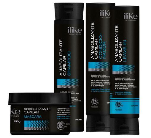 iLike Brazilian Keratin Treatment Capillary Anabolic Fortifying Creatine Pro Vitamin B5 Amino Kit 4 Prod. - iLike