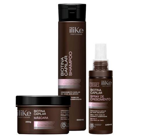 iLike Brazilian Keratin Treatment Professional Biotin Restoring Rejuvenating Recovery Treatment Kit 3 Prod. - iLike