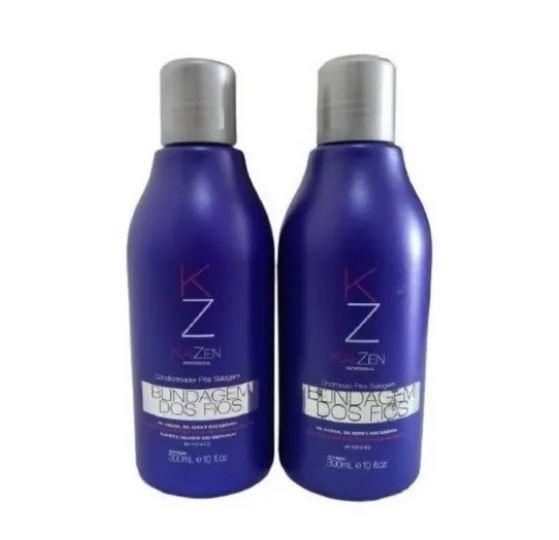 Kaizen Brazilian Keratin Treatment Wire Shielding Thermal Sealing Macadamia Ojon Norishing Kit 2x300 - Kaizen