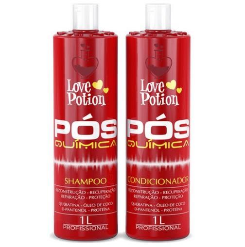 Love Potion Brazilian Keratin Treatment Reconstruction Repair Protection Post Chemistry Coconut Oil 2x1L - Love Potion