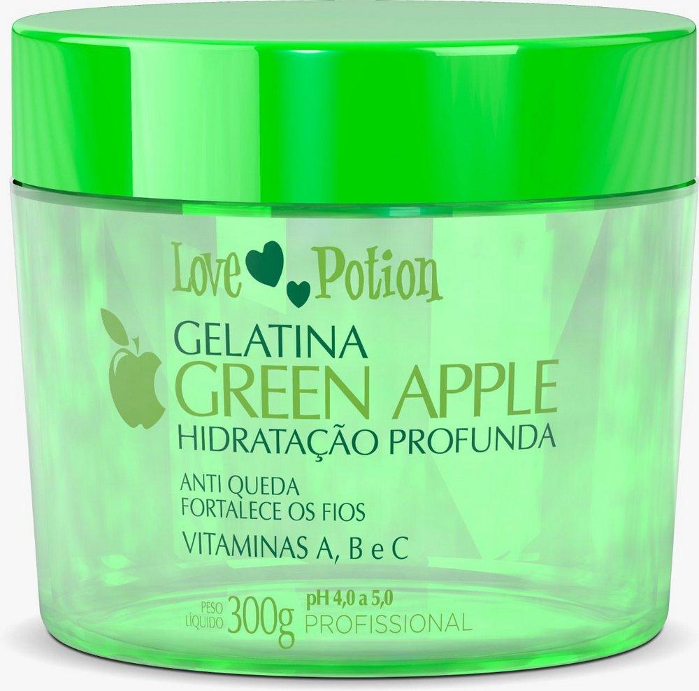 Love Potion Hair Mask Hydrating Gelatine Green Apple Jelly Hair Treatment Mask 300g - Love Potion