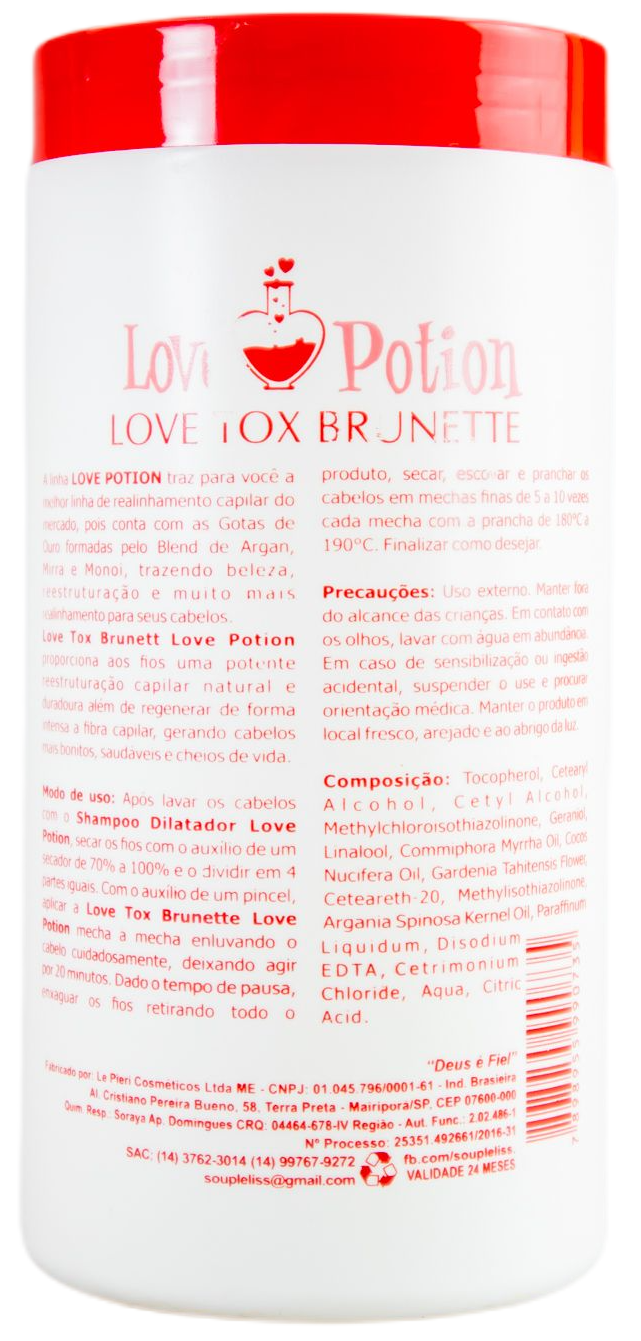 Love Potion Hair Mask Volume Reducer Treatment Love Tox Brunette Hair Mask Botox 1Kg - Love Potion