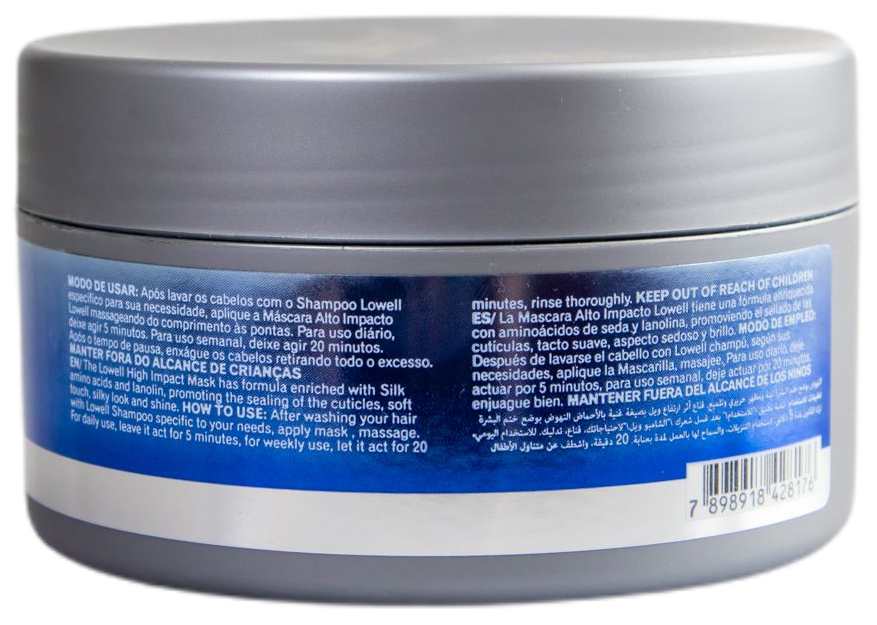 Lowell Hair Mask Brazilian Complex Care Hair Protection Treatment High Impact Mask 240g - Lowell