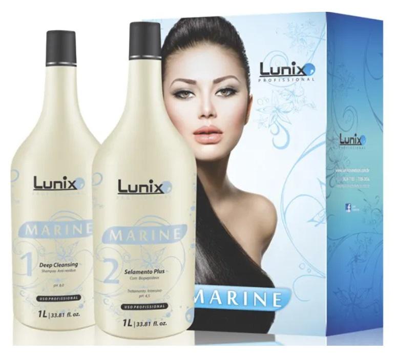 Lunix Brazilian Keratin Treatment Marine Plus Sealing Intensive Smoothing Progressive Treatment Kit 2x1L - Lunix