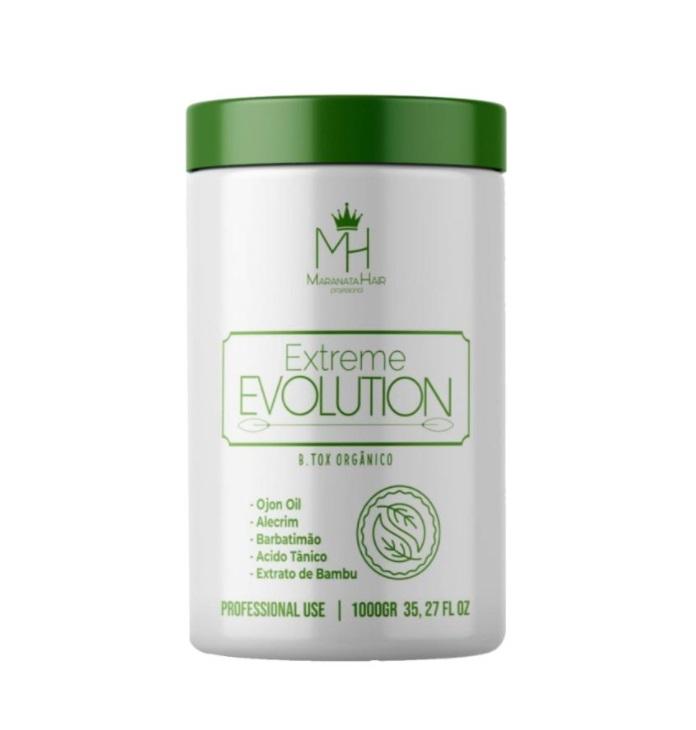 Maranata Hair Brazilian Keratin Treatment Extreme Evolution Volume Reducer Organic Smoothing Botox 1Kg - Maranata Hair