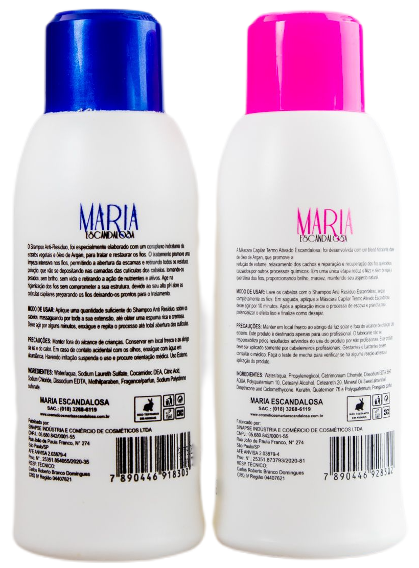 Maria Escandalosa Brazilian Keratin Treatment Professional Traditional Progressive Brush Treatment 2x300ml - Maria Escandalosa