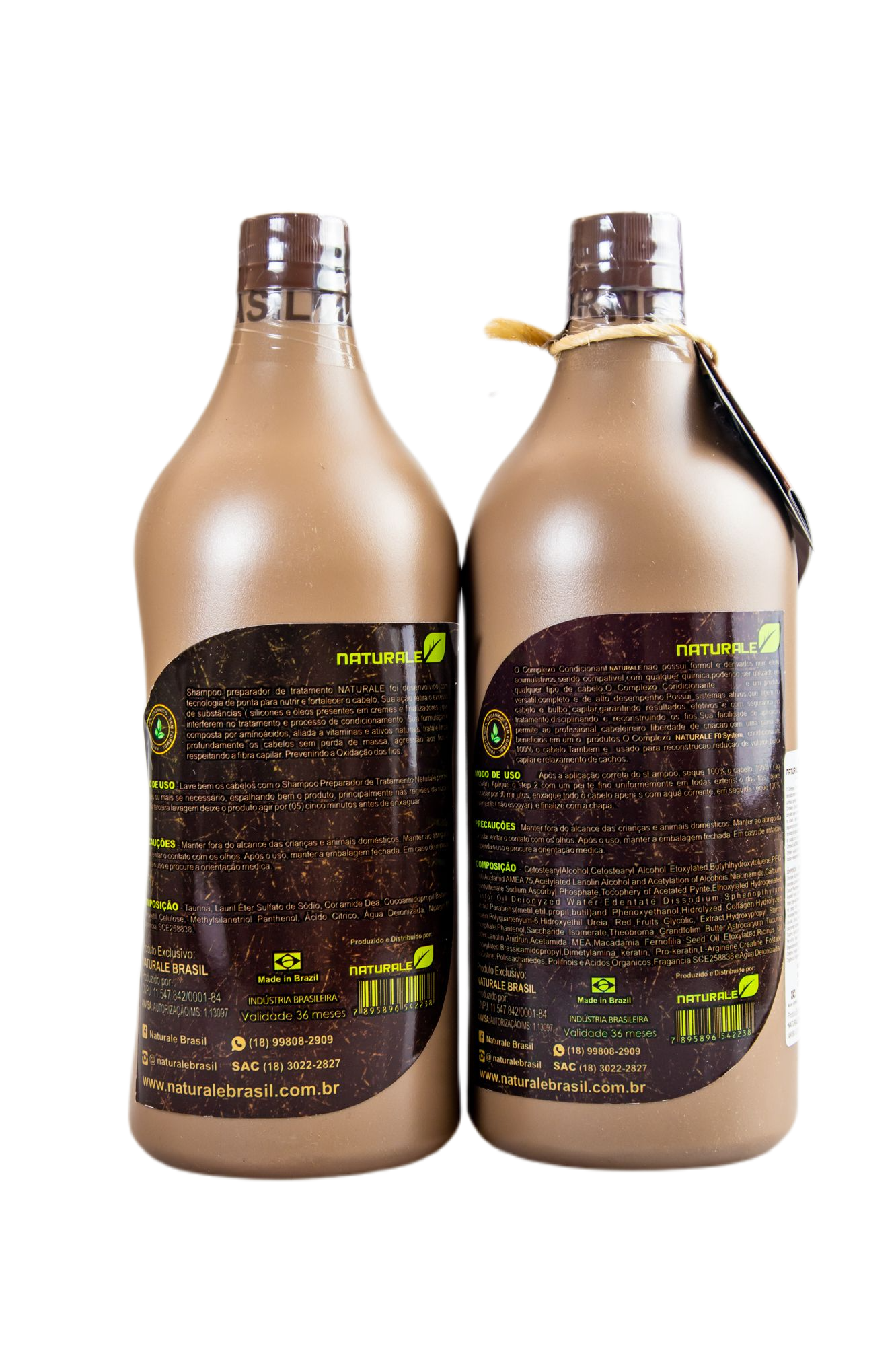 Naturale Brazilian Keratin Treatment Formaldehyde Free Brazilian Organic Progressive Brush 2x1000ml - Naturale