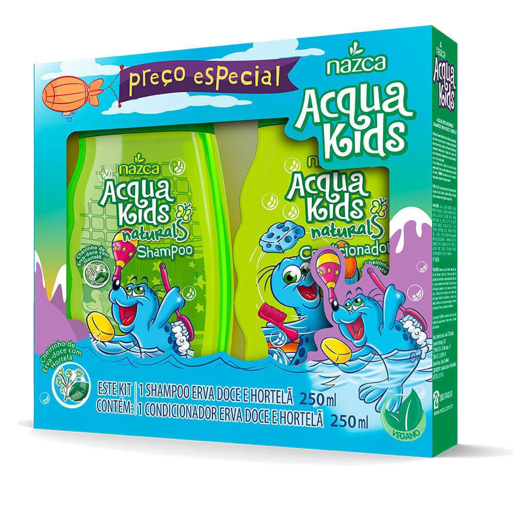 NAZCA Home Care Acqua Kids Fennel Mint Erva Doce Hortelã Daily Treatment Kit 2x250ml - Nazca