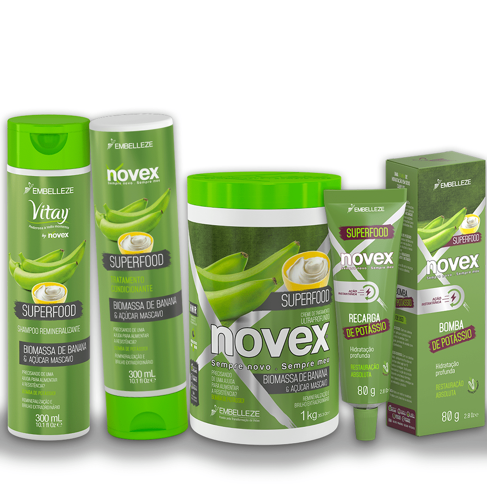 Novex Kit Novex Recharge Banana Biomass And Masican Sugar Kit