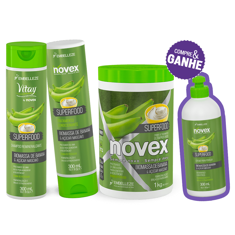 Novex Kit Novex Superfood Banana Biomass And Masican Sugar Kit