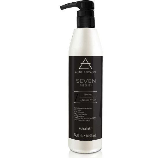 NutraHair Brazilian Keratin Treatment Aline Riscado Argan Oil Seven Energies Shampoo Moisturizing 500ml - NutraHair