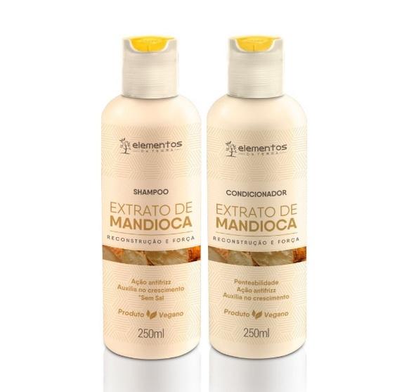 NutraHair Home Care Cassava Manioc Vegan Earth Elements Strength Reconstruction 2x250ml - NutraHair