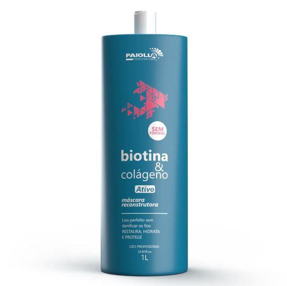 Paiolla Brazilian Keratin Treatment Moisturizing Biotin Collagen Progressive Reconstructor Active Mask 1L - Paiolla