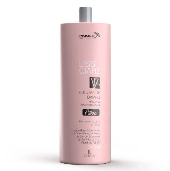 Paiolla Brazilian Keratin Treatment Progressive Formol Free Liss Ciare Bambu Active Reconstructive Mask 1L - Paiolla