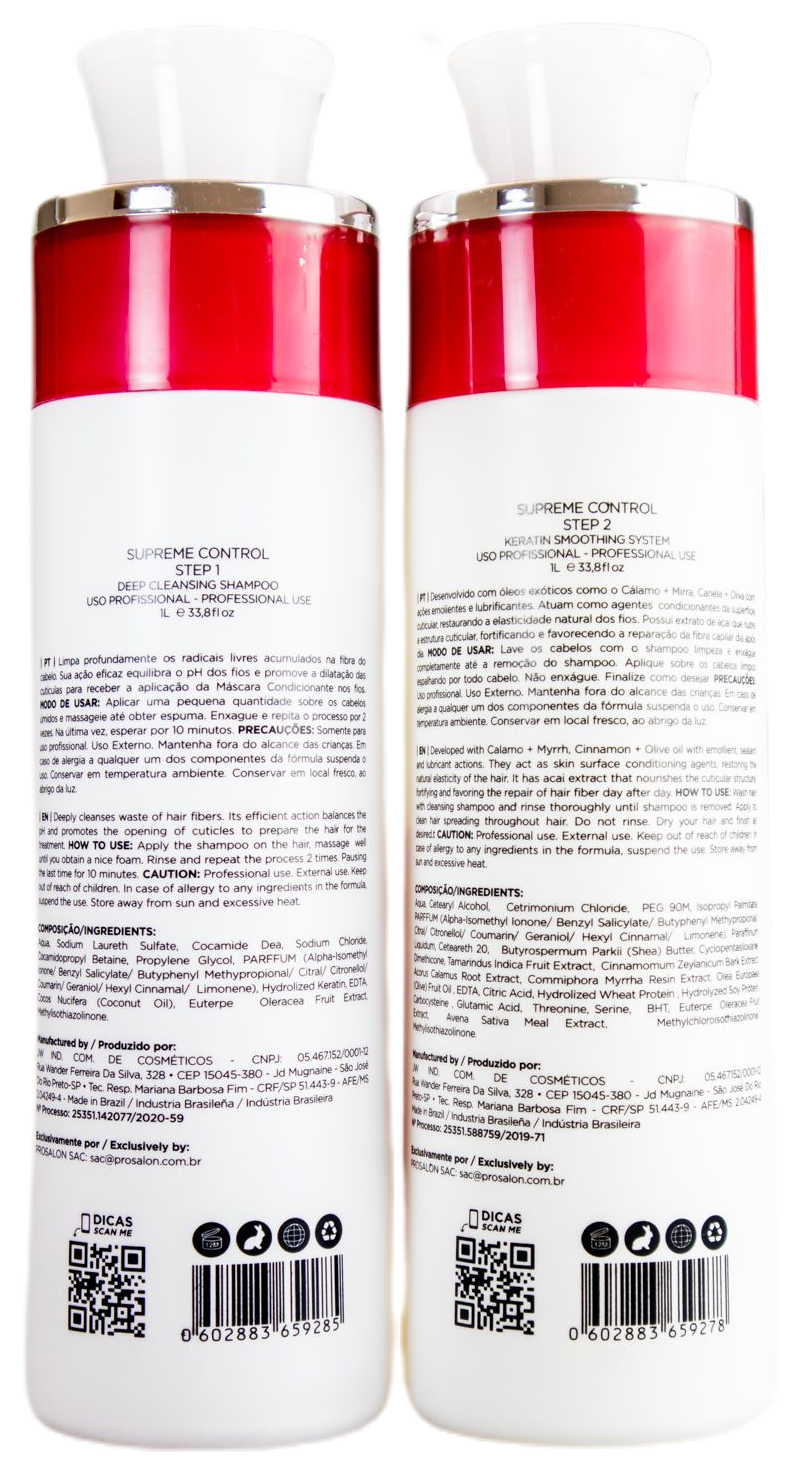 ProSalon Brazilian Keratin Treatment Let me Be Supreme Control Keratin Smoothing System Kit 2x1L - Pro Salon