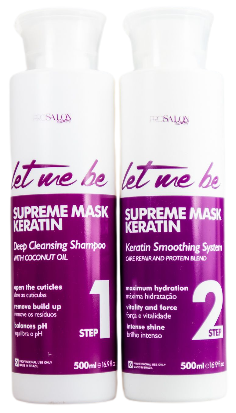 ProSalon Brazilian Keratin Treatment Let Me Be Supreme Liss Control Keratin Smoothing Treatment 2x500ml - ProSalon