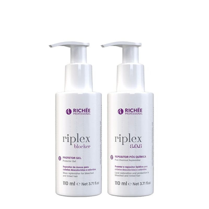 Richée Brazilian Keratin Treatment Professional Riplex Protector Mass Replenisher Treatment 2x110ml - Richée