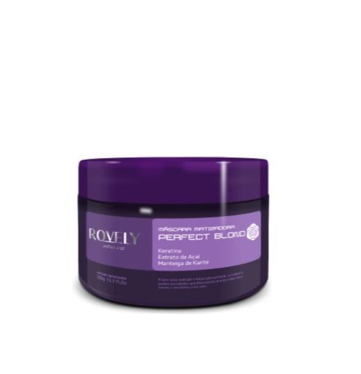 Rovely Hair Mask Perfect Blond Hair Treatment Toning Mask Acai Keratin Karite 300g - Rovely