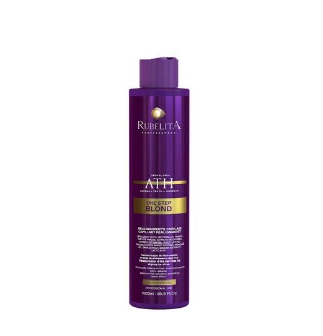 Rubelita Brazilian Keratin Treatment ATH One Step Blond Smoothing Moisturizing Organic Progressive 1L - Rubelita