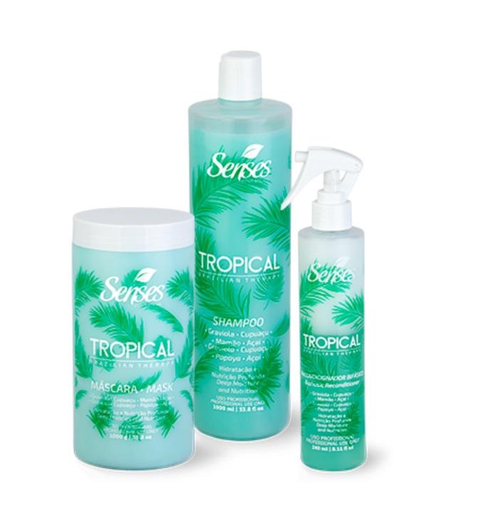 Senses Tropical Brazilian Therapy Deep Moisture Nutrition Hair Kit 3 Itens - Senses