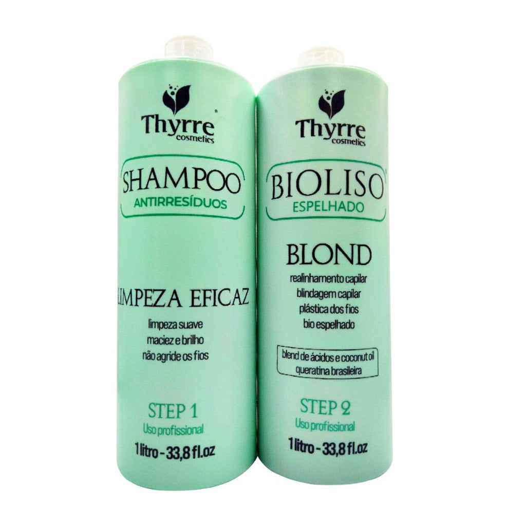 Thyrre Cosmetics Hair Straighteners BioLiso Organic Sealing Blond Realignment Smoothing Kit 2x1L - Thyrre Cosmetics