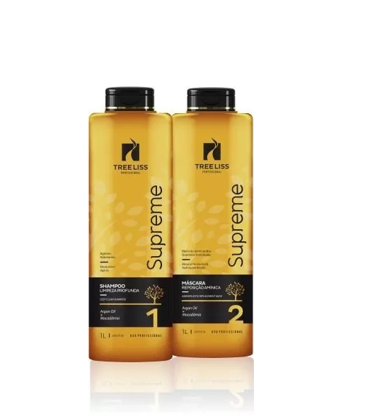 Tree Liss Brazilian Keratin Treatment Supreme Progressive Brush with Special Oils Kit 2x1L - Tree Liss