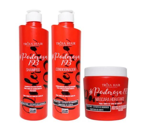 Troia Hair Home Care #Poderosa 193 Maintenance Home Care Bio Restore Cassava Shea 3x500 - Troia Hair