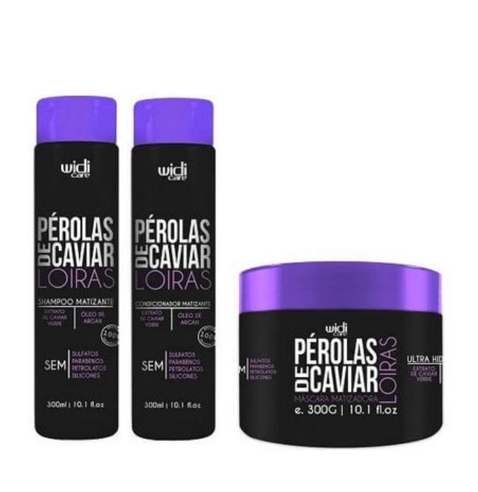 Widi Care Home Care Pérolas de Caviar Pearls Extract Blond Tinting Treatment Kit 3x300 - Widi Care