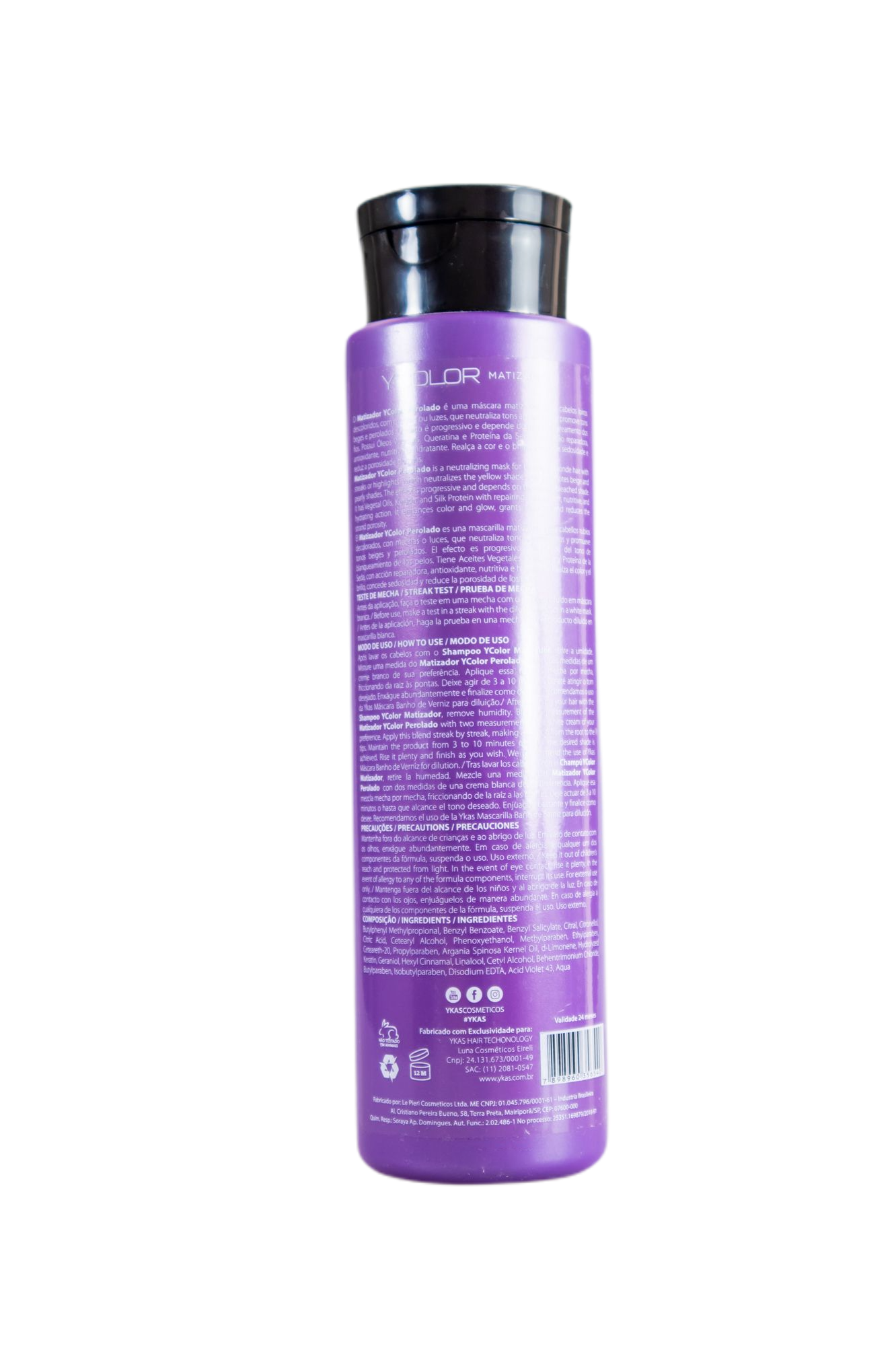 Ykas Brazilian Keratin Treatment Ycolor Tinting Pearly Effect Illuminator Keratin Vegetable Oil 500ml - Ykas