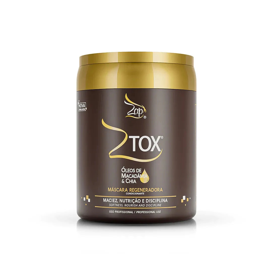 Zap Cosmetics Brazilian Hair Treatment Ztox Macadamia Oil and Chia Mask 950g - Zap