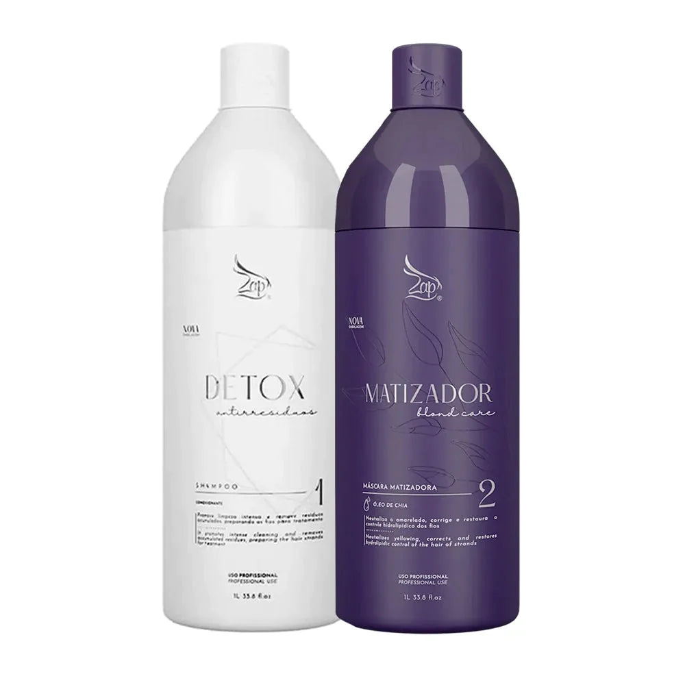 Zap Cosmetics Brazilian Keratin Treatment Blond Care Treatment Kit 2x1L - Zap Cosmetics